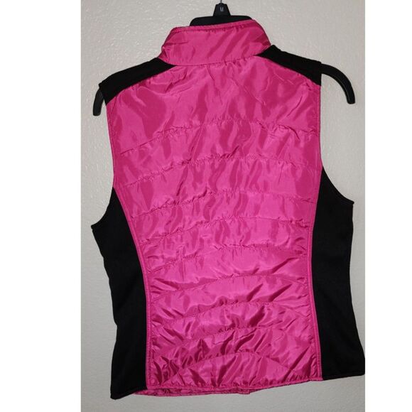 Exertek Women's Pink & Black Puffer Vest Sz M - Picture 2 of 5